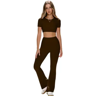 Damen Yogaanzug-Set mit High-Waist und Po-Lift, schnelltrocknend - 9