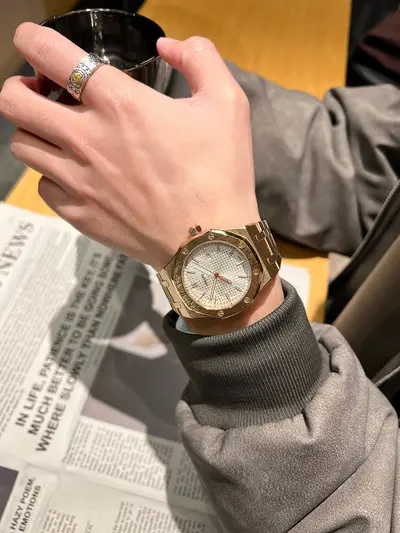 Royal Oak Quartz Men's Watch with Waterproof Steel Band - 10