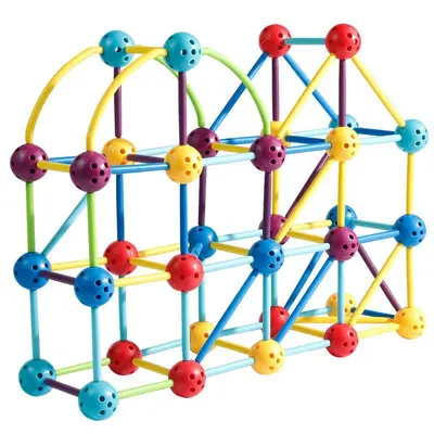 Spatial Geometry Building Block Set, Math Teaching Aid, DIY Desktop Blocks
