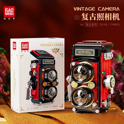 T2109 Retro Clock Building Block Set, Small Particle Decorative Assembly Toy - 8