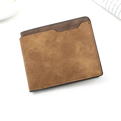 Erkek cüzdanı sınır ötesi erkek buzlu su geçirmez kısa cüzdan moda günlük pu cüzdan