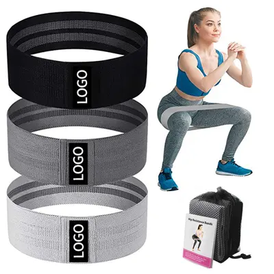 Cotton Glute Loop Resistance Band, Squat Yoga Pull Band - 2