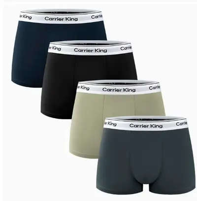 Men's Modal Boxer Briefs, Antibacterial, Breathable, Plus Size, Gift Box - 13