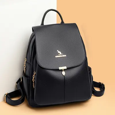 Weisen Kangaroo Women's Backpack, 2026 Large Capacity Soft Leather - 5