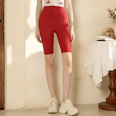 Women's Yoga Set with Vest Top and Five-Point Shorts for Pilates - 12