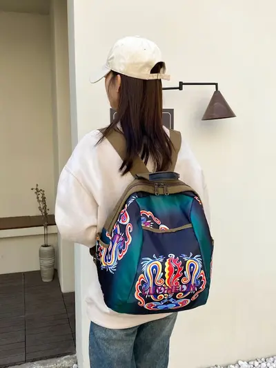 Oxford Fabric Backpack, Large Capacity, Lightweight Mommy Bag - 3