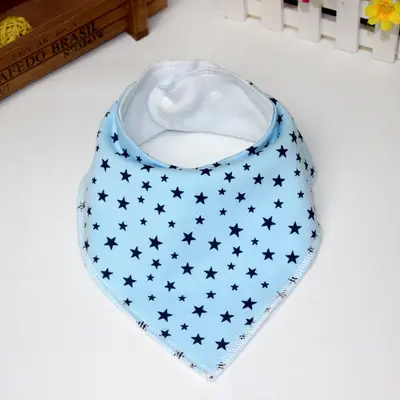 Baby drool towel, double-layer triangle with snap buttons - 8
