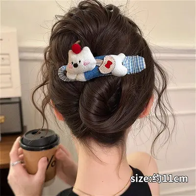 Premium Duck Mouth Clip Large Size Back Head Claw Clip Premium Delicate Hair Clip High Volume Butterfly Bow Hair Clip Straight Clip - 8