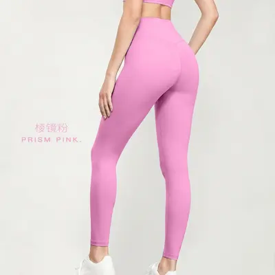 Damen-Yogahose mit hohem Bund, bauchformend, grau, hohe Elastizität - 11