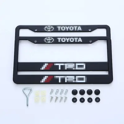 Cross-border aluminum alloy license plate frame, American car license plate frame, LOGO screen printing available