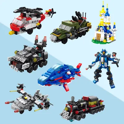 Uyumlu Yapı Blokları Uzay Mekiği ve Roket Modeli Seti, Çocuk Eğitici Oyuncak - 4