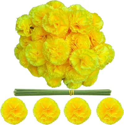 Halloween Marigold and Carnation Artificial Flower 6cm 9cm - 8