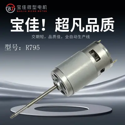Özel Tip 795 Motor 12V/24V Mikro Motor, Yüksek Torklu Fan ve Taşlama Motoru