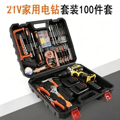 21V dual-speed lithium cordless drill screwdriver set - 4