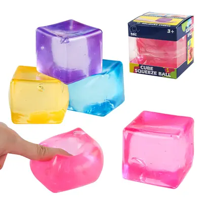 5.5cm Ice Cube Squeeze Toy, Maltose Stress Relief Block, Slow Rebound