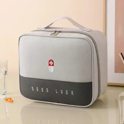 Medizinische Notfalltasche zur Seuchenverhütung, tragbar, für Zuhause und Internat, Aufbewahrungsbox für Medikamente, großvolumige medizinische Notfalltasche, Insulinbox - 7