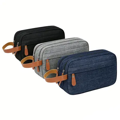 Men's Travel Toiletry Bag, Large Capacity with Compartments, Portable - 5