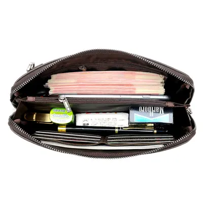 Men's Underarm Clutch Bag, Combination Lock, Large Capacity for Business Trips - 6