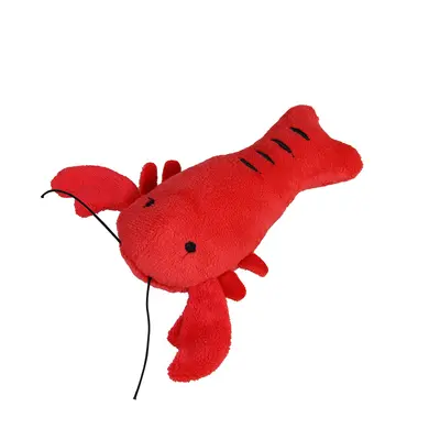 Plush Squeaky Lobster Toy for Dogs and Cats, Bite-Resistant, with Squeaker - 6