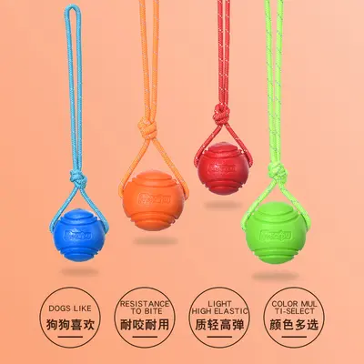 Reflective Rope Ball Dog Toy, Durable Chew and Training Toy