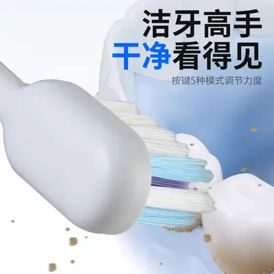 电动牙刷成人罗马柱磁悬浮智能声波软毛扫振清洁防水便捷电动牙刷 - 3