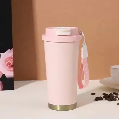 Thermobecher mit Doppeltrinkdeckel und Trinkhalm, Winter-Geschenkbecher - 8