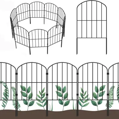 Decorative Stainless Iron Garden Fence, Animal Barrier for Dogs - 6