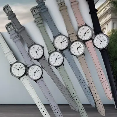 E-Commerce Neu-Kollektion Damen-Armbanduhr KT Cat Lederarmband Armbanduhr Großhandel Live-Streaming Verkaufsschlager Damenuhr Schüler-Prüfungsuhr