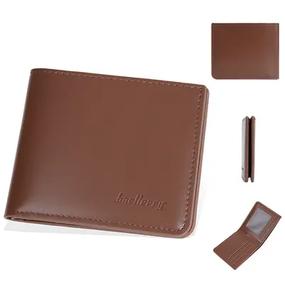 Baellerry Men's Bi-Fold Short Wallet with Multiple Card Slots - 7