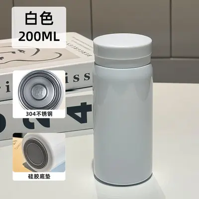 Mini yalıtımlı bardak 304 paslanmaz çelik vakumlu cep bardağı sade taze stil unisex su şişesi taşınabilir hediye kişiselleştirme - 13