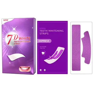 Purple V34 Teeth Whitening Strips, 7 Pairs - 6