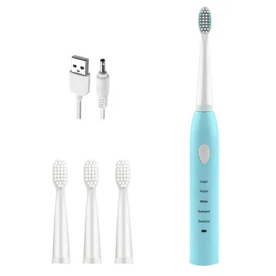Jianpai Electric Toothbrush Adult Rechargeable Sonic Student Men Women Couple Set Free Shipping Black and White 11 Brush Heads