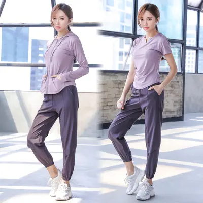 Women's Yoga Sports Set with Jacket, Quick-Dry Breathable - 7