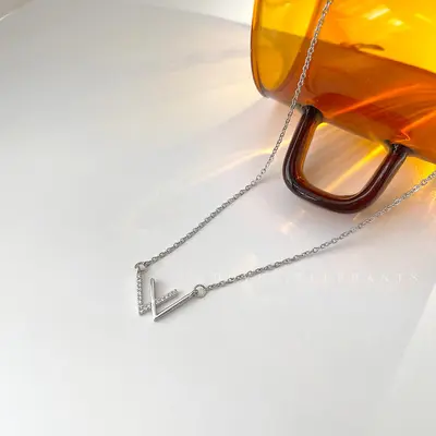 Tek taş kolye kadın zincir minimal tasarım - 10