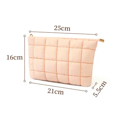 Quilted Clutch Bag and Large Capacity Makeup Bag