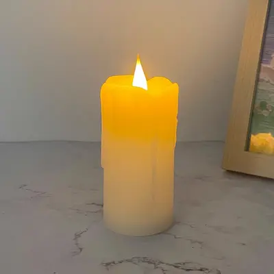 Battery-Powered Tear-Effect Candle Light for Spa and Meditation Decor - 7