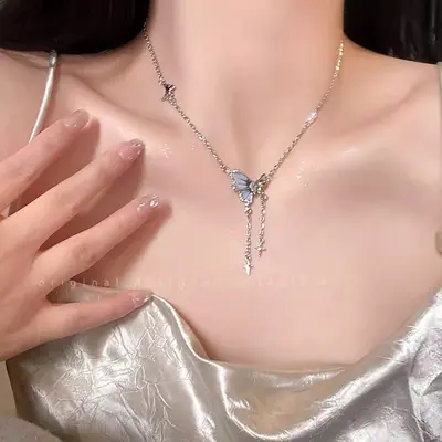 Titangold Damenkette mit Perlenkette - 9