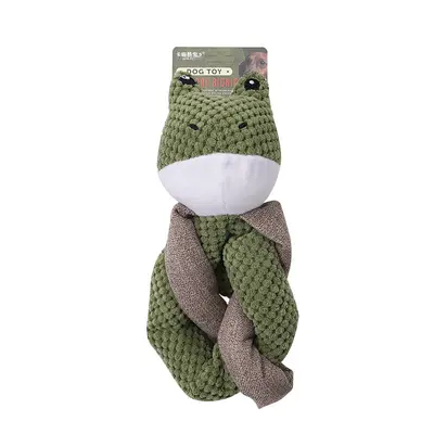 Squeaky Rabbit Fur Plush Dog Toy for Medium and Large Dogs - 10