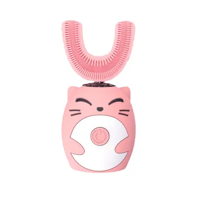 Children's Silicone U-Shaped Electric Toothbrush, USB Rechargeable, Soft Bristle - 6