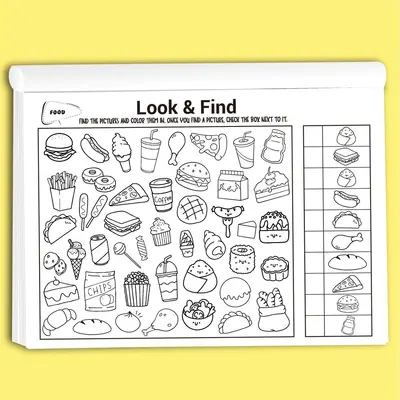Look and Find Children's Quiet Book, Concentration Coloring Book - 4