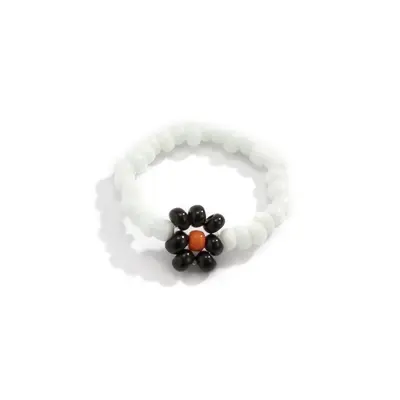 Bohemian Colourful Flower Woven Bead Ring - 11