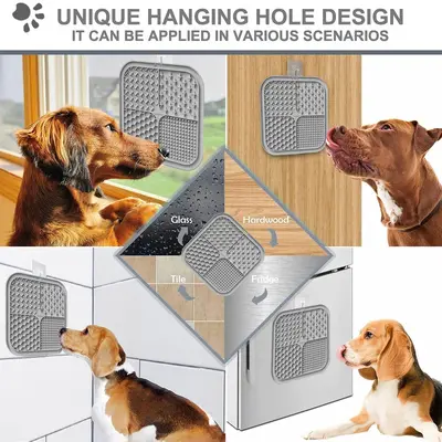 Silicone Lick Mat for Pets, Suction Cup Slow Feeder Pad, Non-Slip