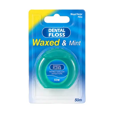 50m Nylon Dental Floss Mint Flavor Multi-Color Set - 8