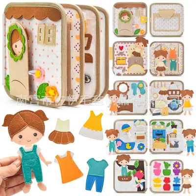 Amazon Keçe Meşgul Kitap, Çocuk Eğitici Oyuncak, Kız Çocuk - 10