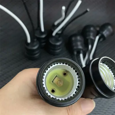 E27 Waterproof Pendant Lamp Holder with Cable, Soft Rubber - 7