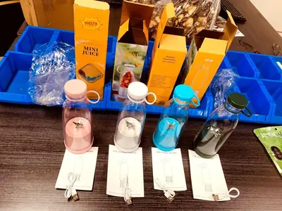 Taşınabilir meyve sıkacağı 6 bıçak, USB kablosuz şarj - 9