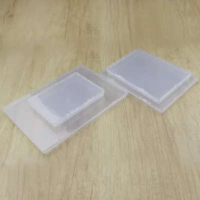 Şeffaf dikdörtgen plastik kutu parçaları takı saklama kutusu düz kırtasiye ambalaj kutusu boş kutu Amazon toptan - 4