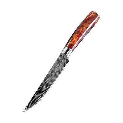 Steak bıçağı seti, 4CR13 çelik, damask desen, 2 parça - 3
