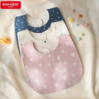 Baby U-shaped bib, baby waterproof drool towel, feeding artifact bib for children, baby pure cotton drool cloth with pocket