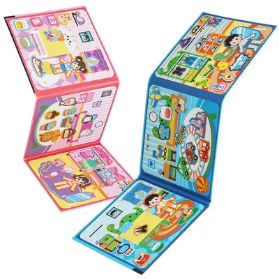 Stilles Klebe-Busy-Book für Kinder von 3-6 Jahren